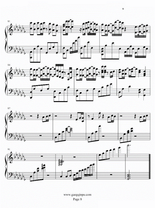 对不起我爱你 原调 韩日剧 钢琴谱 简谱