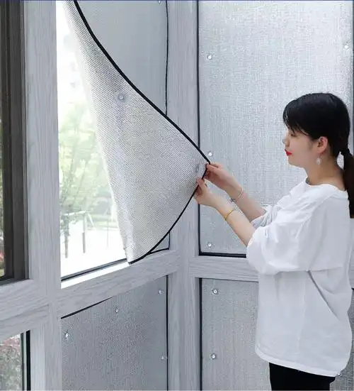 阳光房隔热膜铝箔遮阳板阳台窗户玻璃房顶隔热反光膜遮阳神器