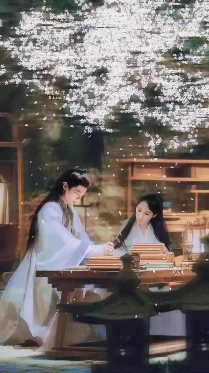 杨紫肖战 看先生写书,陪先生看书,累了我就发会儿呆再看看远 - 抖音