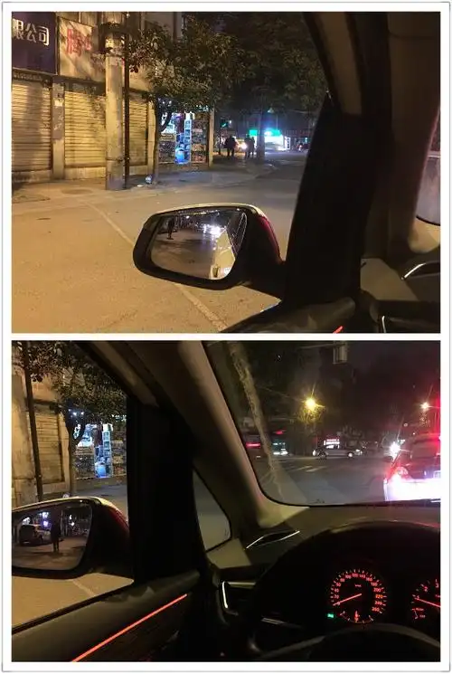 夜间实拍2at防远光后视镜,给力!