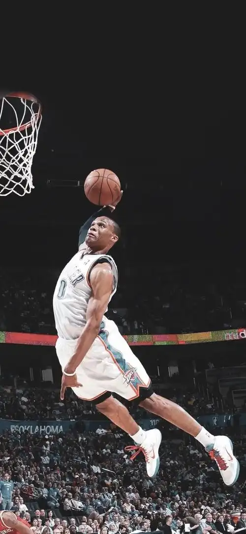 【篮球壁纸】|威少暴扣的帅照要不要!