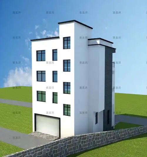 现代四层别墅设计图效果图