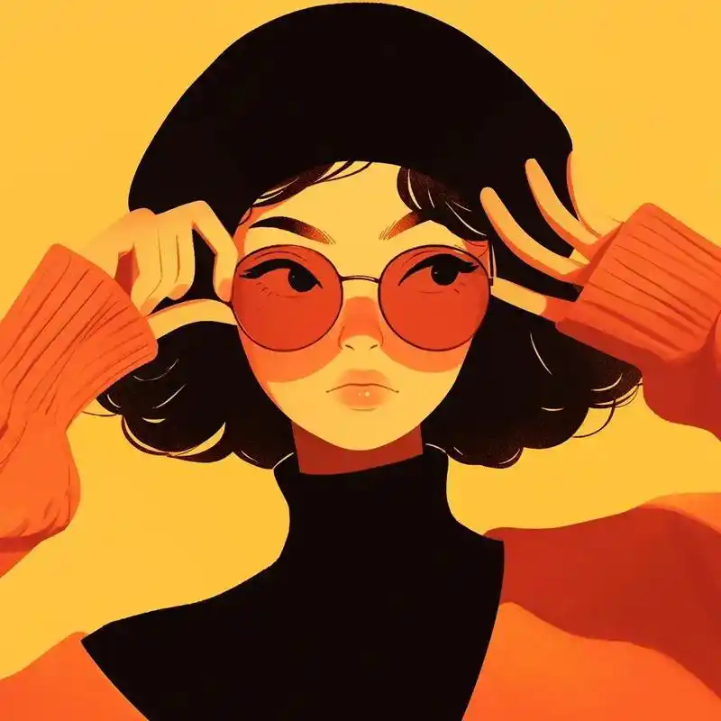 头像分享,简约大气的橙色系头像