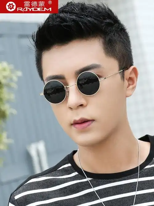 圆形复古墨镜男士太阳眼镜潮流眼睛太子镜女2022新款偏光开车专用