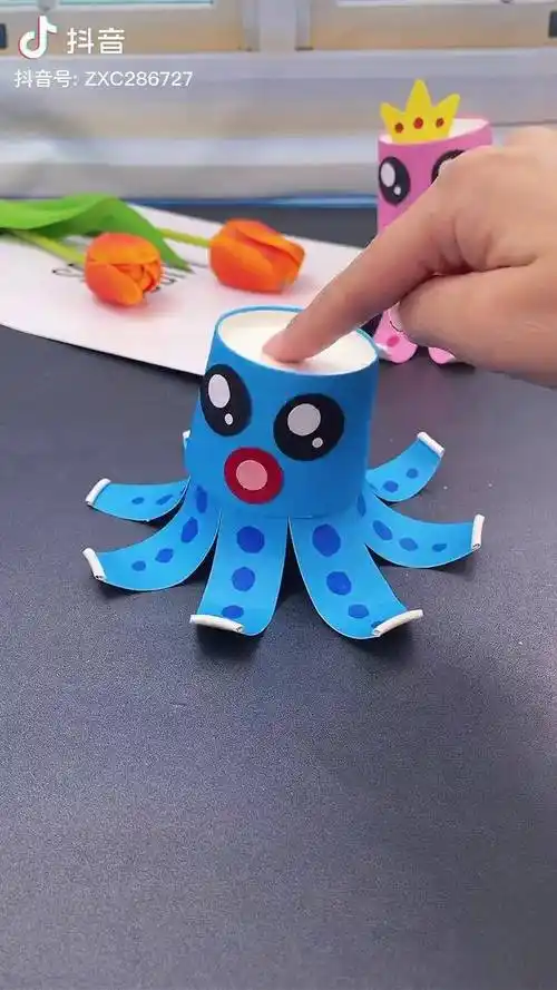 手工diy 益智玩具 亲子手工小学生手工 废物利用创意手工 纸杯手工 抖
