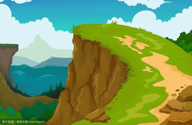 美丽的山崖景观背景