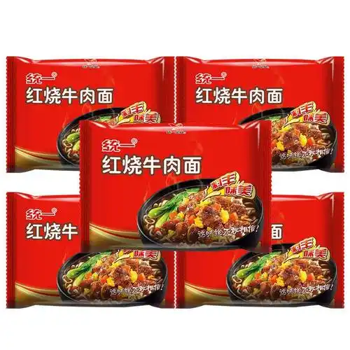 统一100方便面牛肉面24袋袋装泡面整箱速食香辣藤椒牛肉 36.