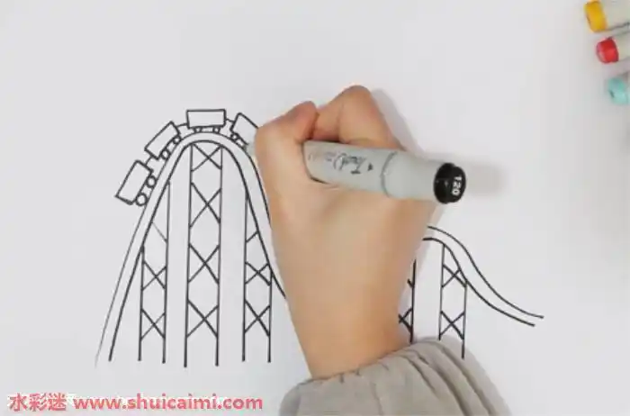 过山车怎么画过山车简笔画简单易画彩色