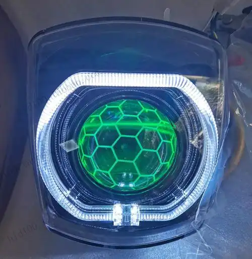 林海酷奇cuxi100改装海5led双光透镜大灯总成成方汽车车灯透镜