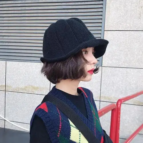适合短发戴的帽子女士适合短发戴的帽子短发型女韩版潮秋冬百搭可爱