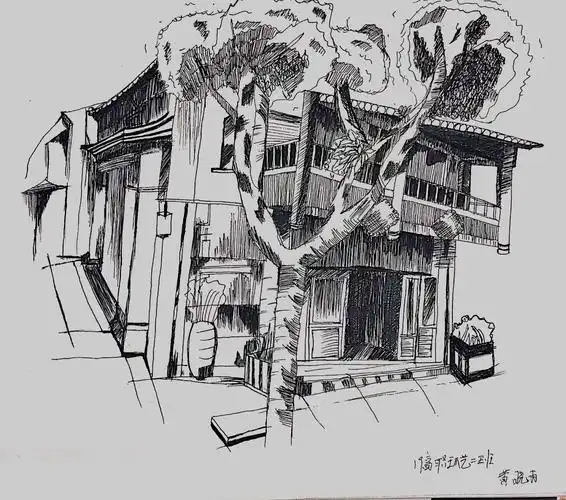 2019高职环境艺术设计2班 建筑速写作品