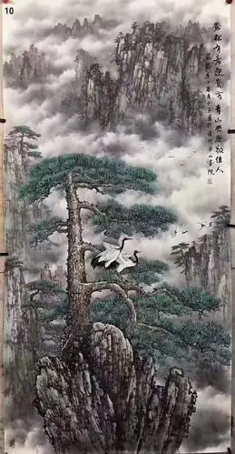 许少杰老师,四尺整张,迎客松.