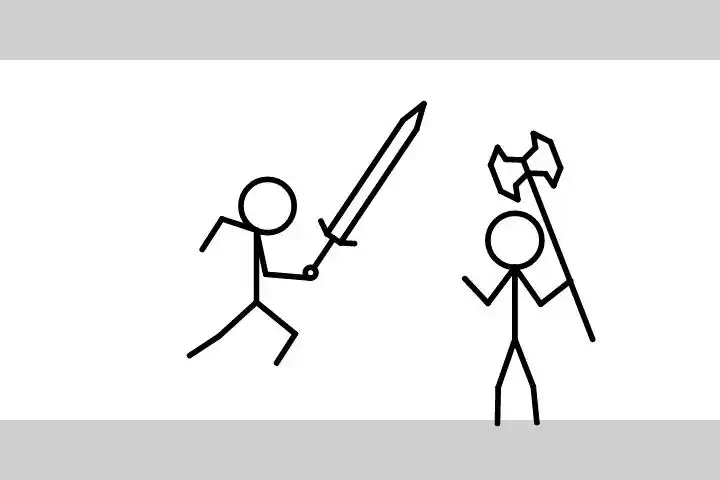 两个火柴人的打斗 (笑死一点都不激烈)