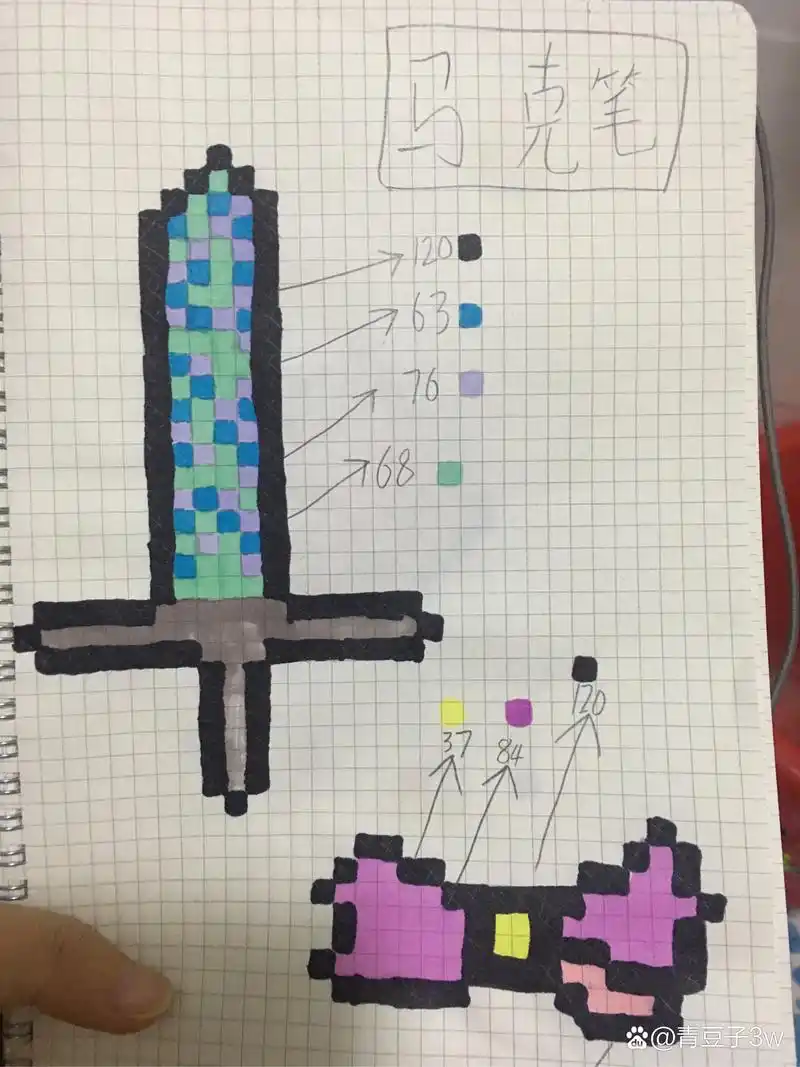 马克笔系列网格画