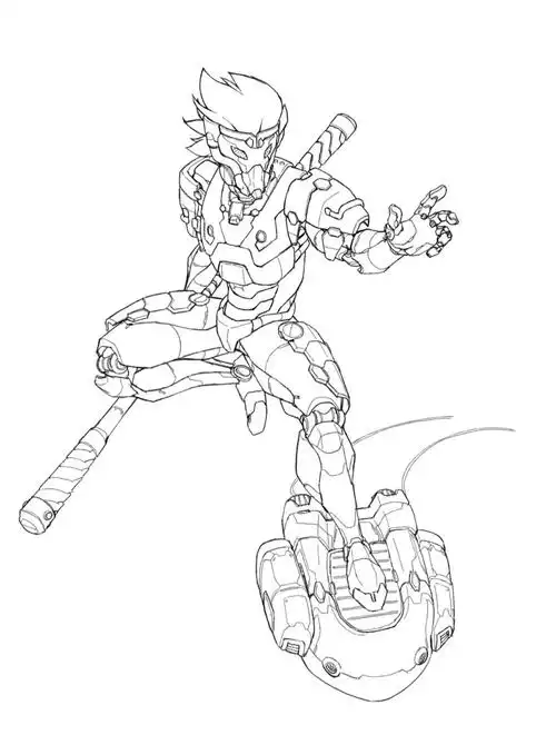 画了一个下午加一个上午终于完成#插画  #原创插画  #机甲