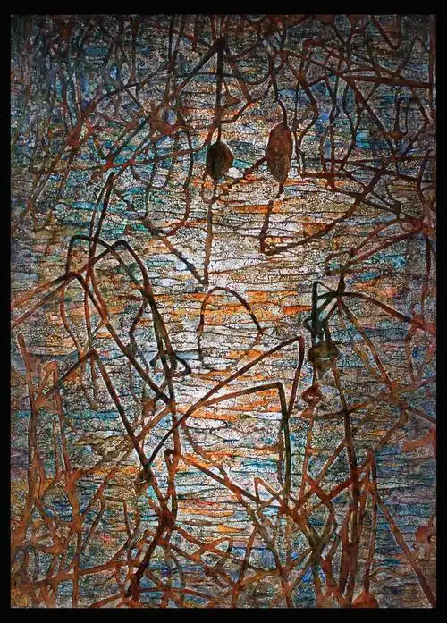 精品高档手绘抽象蛋壳镶嵌漆画家庭装饰画热销展览展示挂画壁画 - 鑫