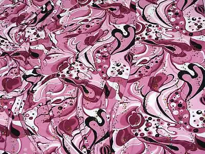 retro print purple plum stretch fabric bty