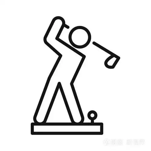 打高尔夫插画设计