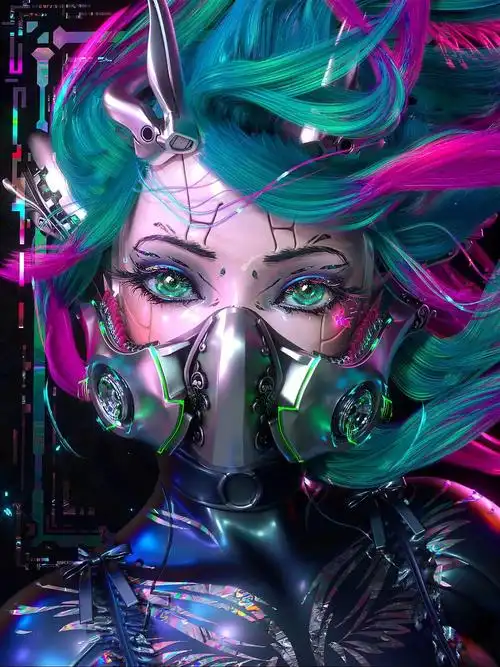 赛博朋克风机械美女