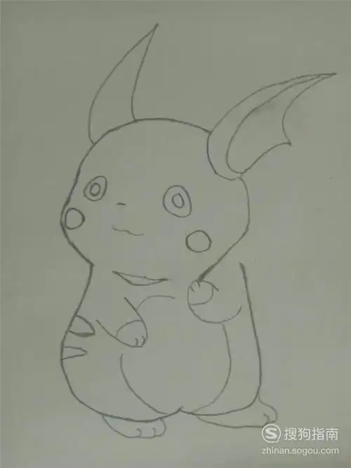 怎么画《精灵宝可梦》之雷丘的简笔画?