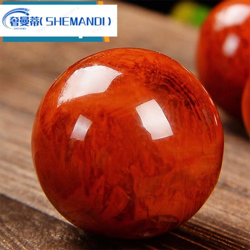 南红散珠柿子单珠玛瑙凉山火焰红男圆珠手链单颗配饰三 精选火焰纹