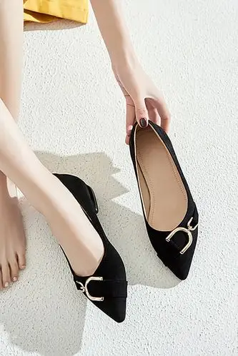 > 尖头平底单鞋