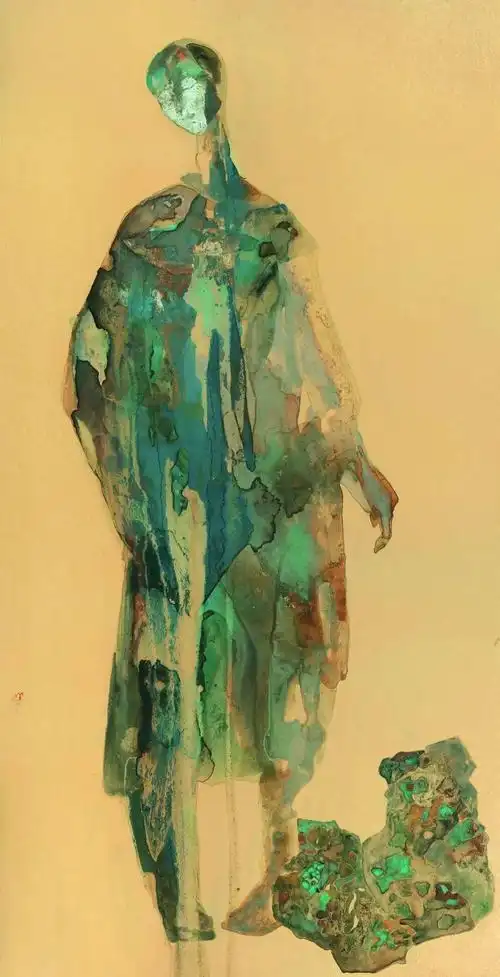 材料的时尚女画家杨洋