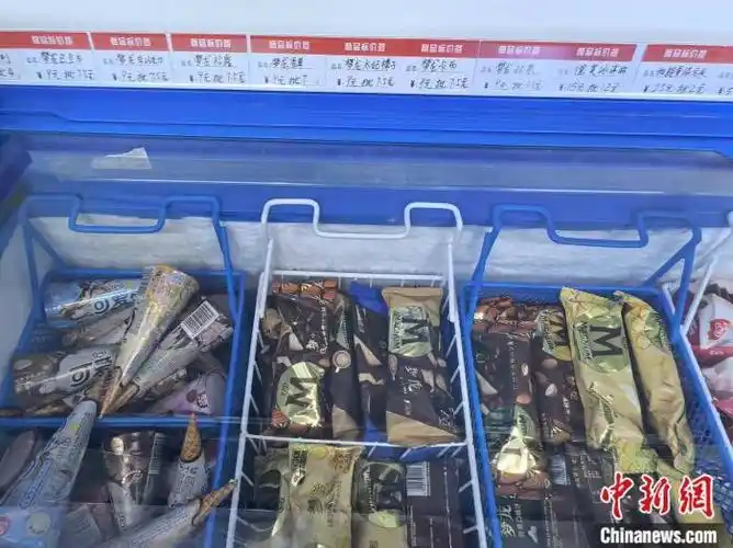 冷饮批发店售卖的梦龙雪糕.