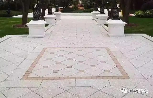 花岗岩园区地面石材铺装案例参考