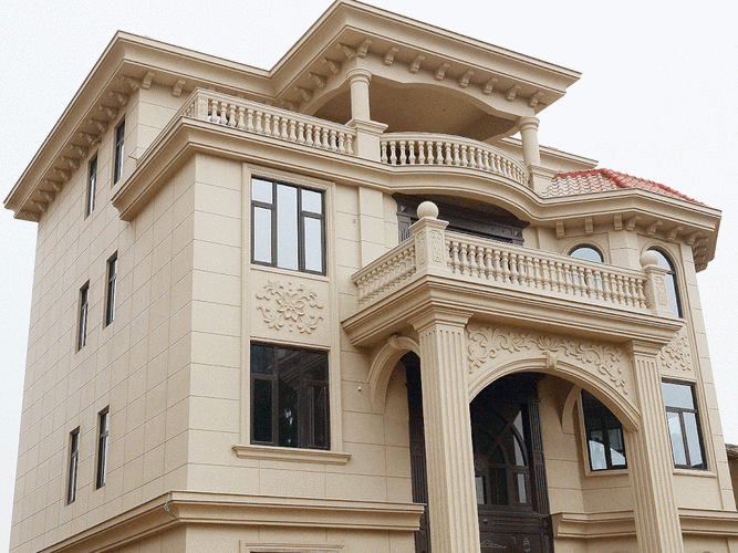 伊思曼荷晶石仿石漆引领建筑外墙新石尚