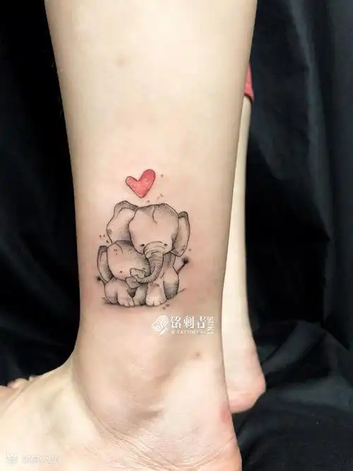 小清新大象_纹身图案手稿图片_suki的纹身作品集