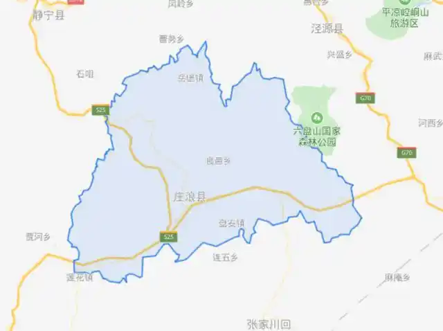 在地理位置上,庄浪县位于甘肃省中部,六盘山西麓,东邻华亭县,西依静宁