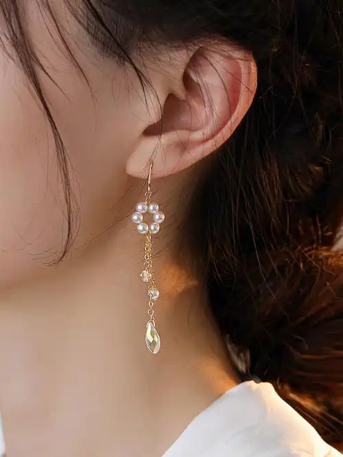 显贵耳饰夏日仙女轻奢高级感长款流苏耳环