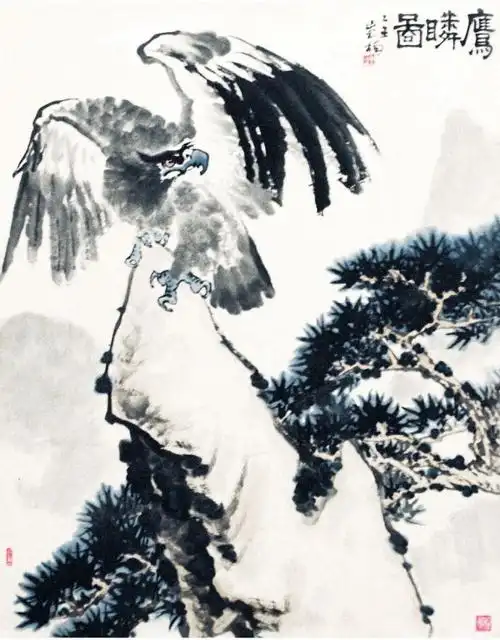 雄鹰翱翔姜成楠写意中国画作品展