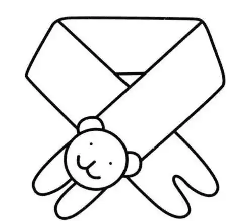 围巾可爱简笔画围巾可爱简笔画彩色