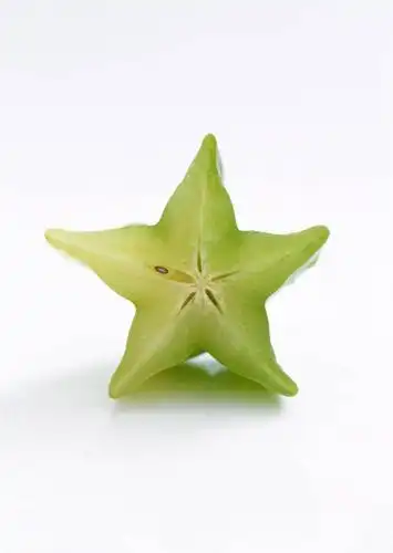 白天,白色背景,水果,一片,切开,新鲜,星星,生食,食品,果实,食物,杨桃