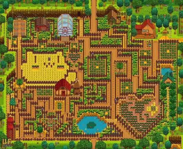 我时常会记录一些离了大谱的星露谷布局