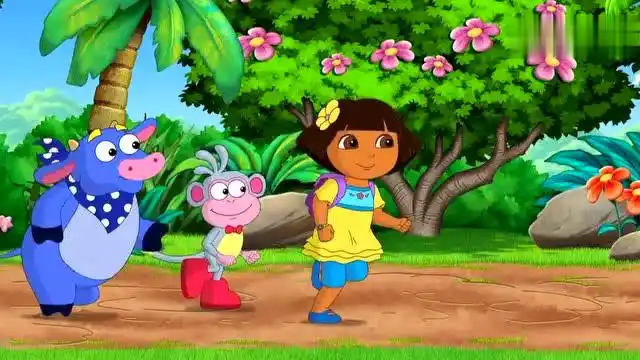 《爱冒险的朵拉第八季》朵拉和猴子,本尼牛接下来要去小桥