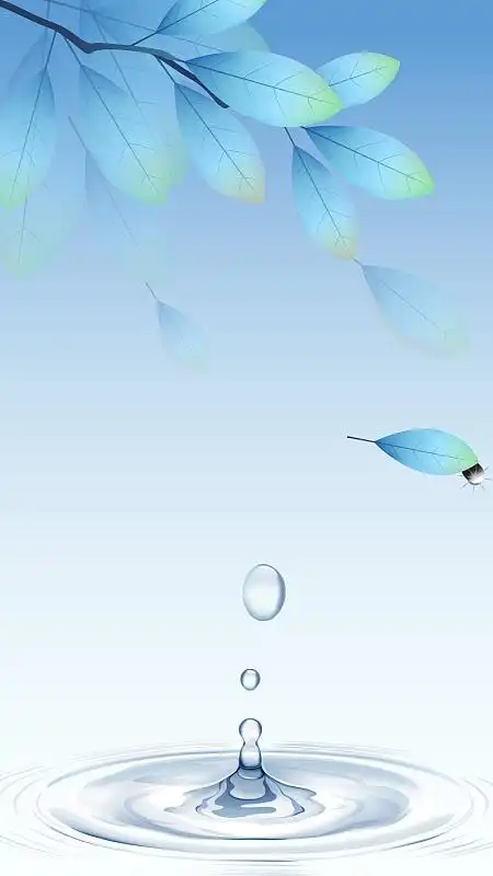 素雅树叶化妆品促销h5背景素材