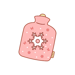 冬季可爱取暖热水袋保温矢量插画设计元素