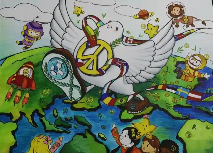 和平海报丨和平之旅 2019全国少年儿童世界和平海报作品征集活动 第十