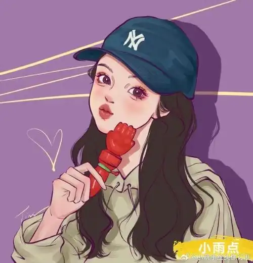 异地恋##每日手绘插画##情侣头像