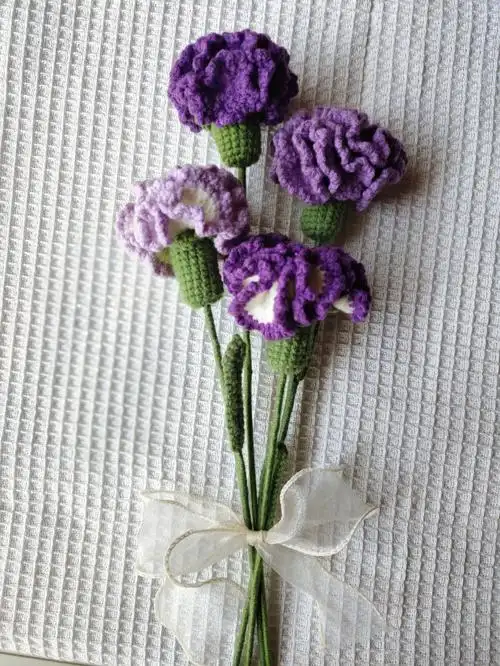 钩织康乃馨花束#毛线钩织  #钩针图解  #钩针编织