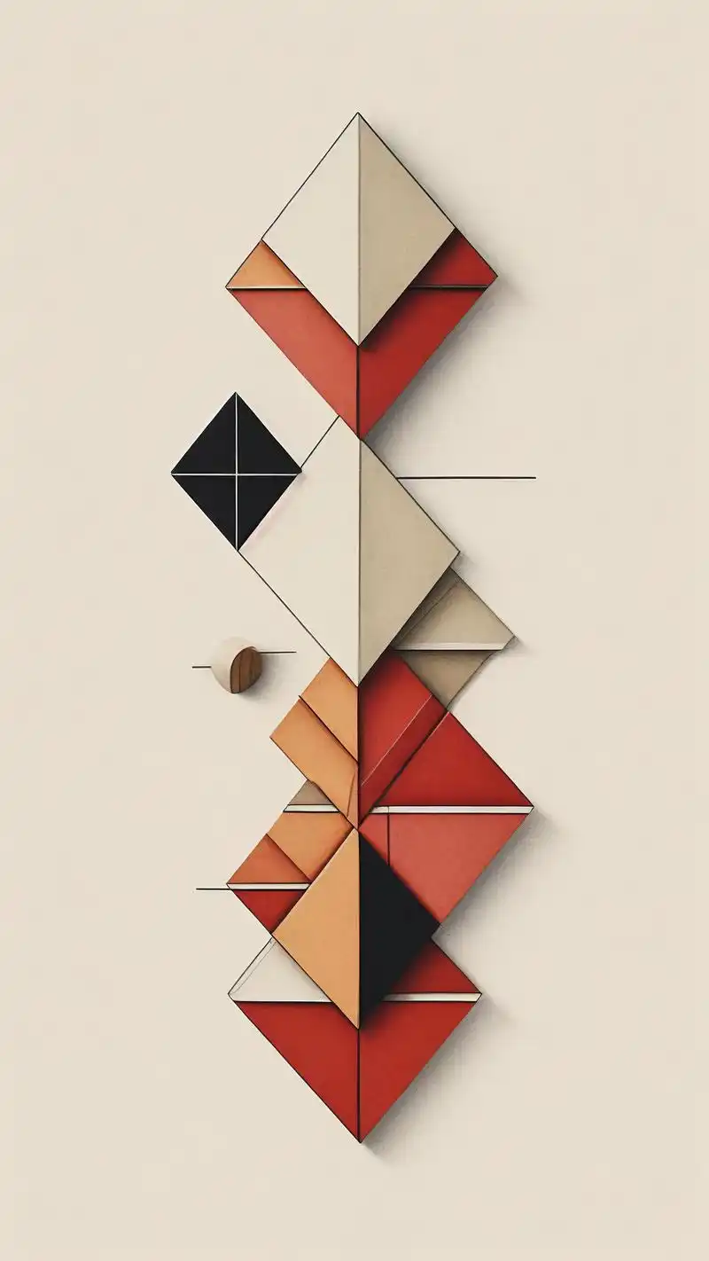 梯形几何壁纸,打造个性手机桌面📱