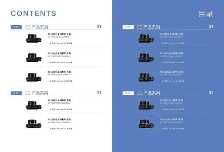 蓝色产品宣传画册目录【内页模板】