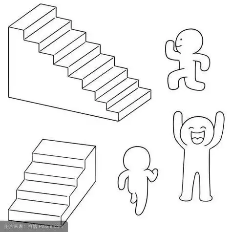 房子室内楼梯画法简笔画立体