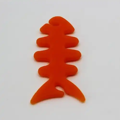 直销 硅胶鱼骨绕线器 数据线防缠绕 迷你小鱼耳机绕线器