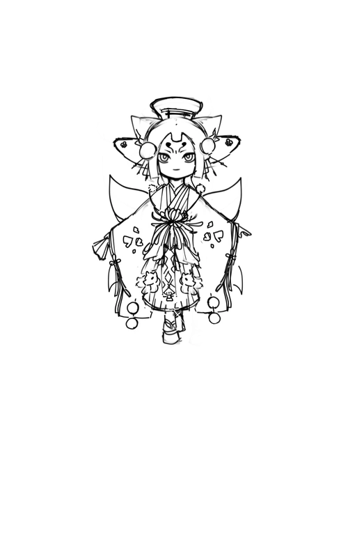 第一次玩妖怪屋, 抽到了玉藻前.