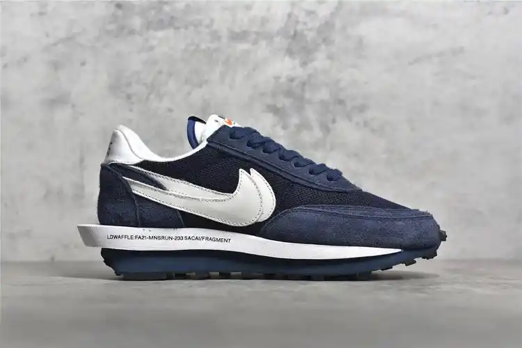 耐克藤原浩三方联名ldvwaffledaybreakxfragmentxsacai白蓝运动鞋