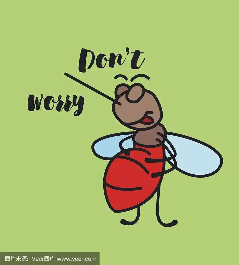 保持冷静搞笑的卡通蚊子海报